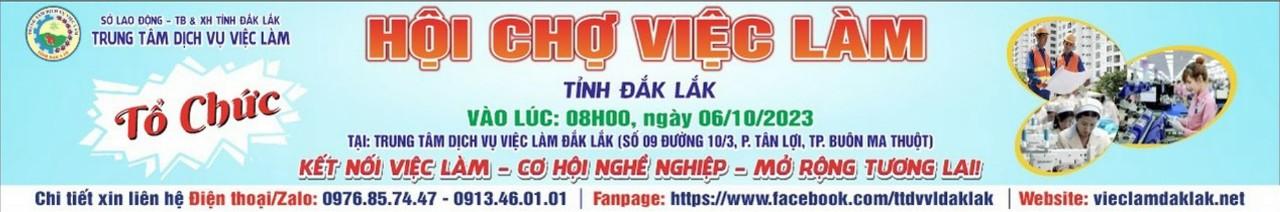Thông báo tổ chức hội chợ việc làm tỉnh Đắk Lắk năm 2023